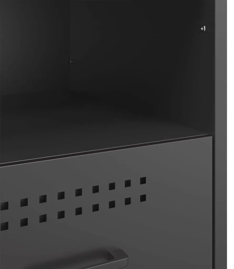 Mesa de cabeceira 36x39x50,5 cm aço preto