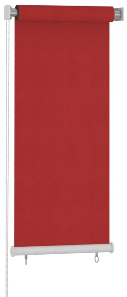 Estore de rolo para exterior PEAD 60x140 cm vermelho
