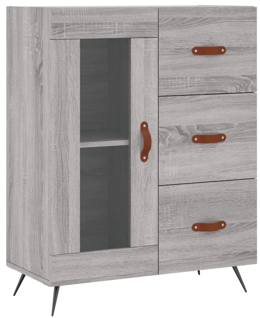 Armário alto 69,5x34x180 cm derivados de madeira sonoma cinza