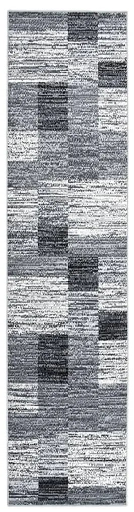 vidaXL Passadeira 100x400 cm polipropileno cinzento