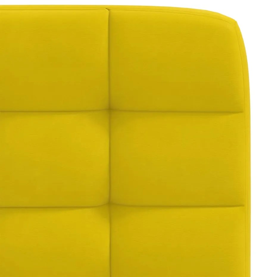 Cadeiras de jantar 2 pcs veludo amarelo