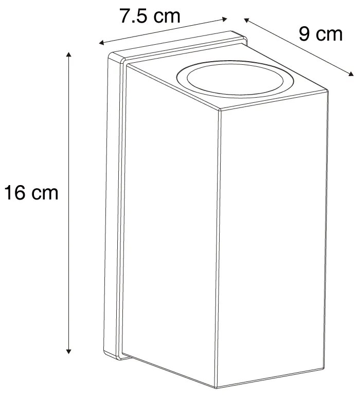 Candeeiro de Parede Preto Magnético Incl. LED Recarregável - Baleno Moderno