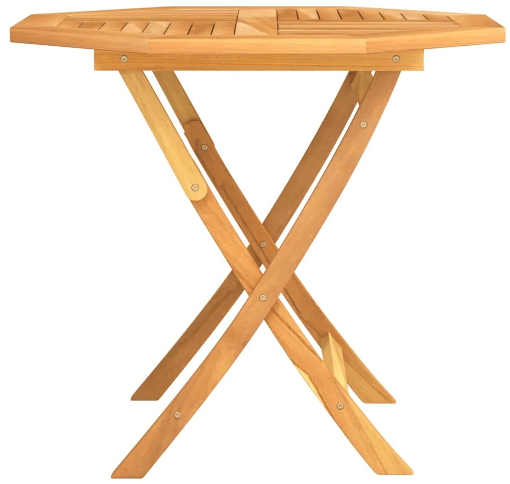 Mesa de jardim dobrável 85x85x76 cm madeira teca maciça
