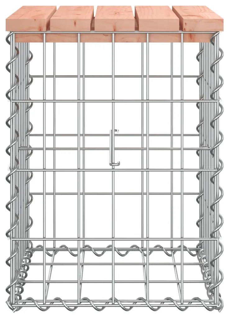 Banco jardim design gabião 33x31x42 cm madeira douglas maciça
