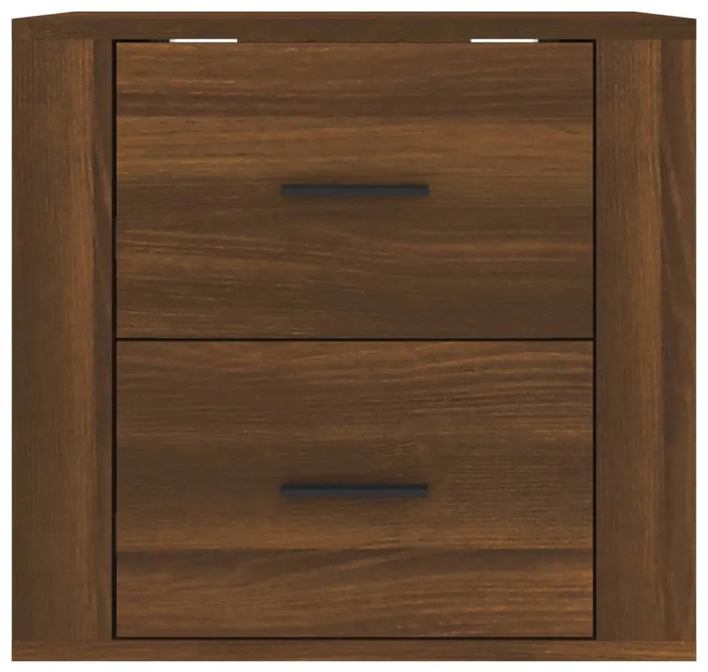 Mesa de cabeceira de parede 50x36x47 cm carvalho castanho