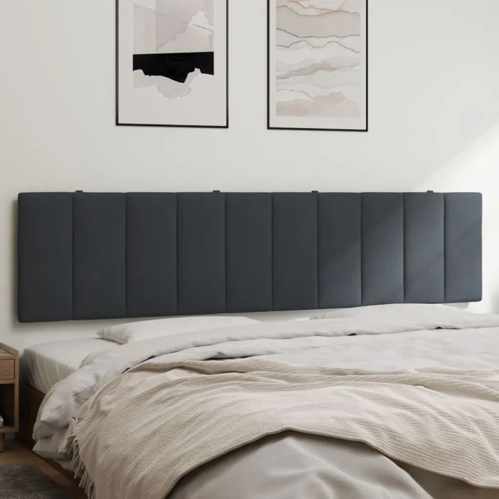 vidaXL Almofadão de cabeceira 200 cm veludo cinzento-escuro