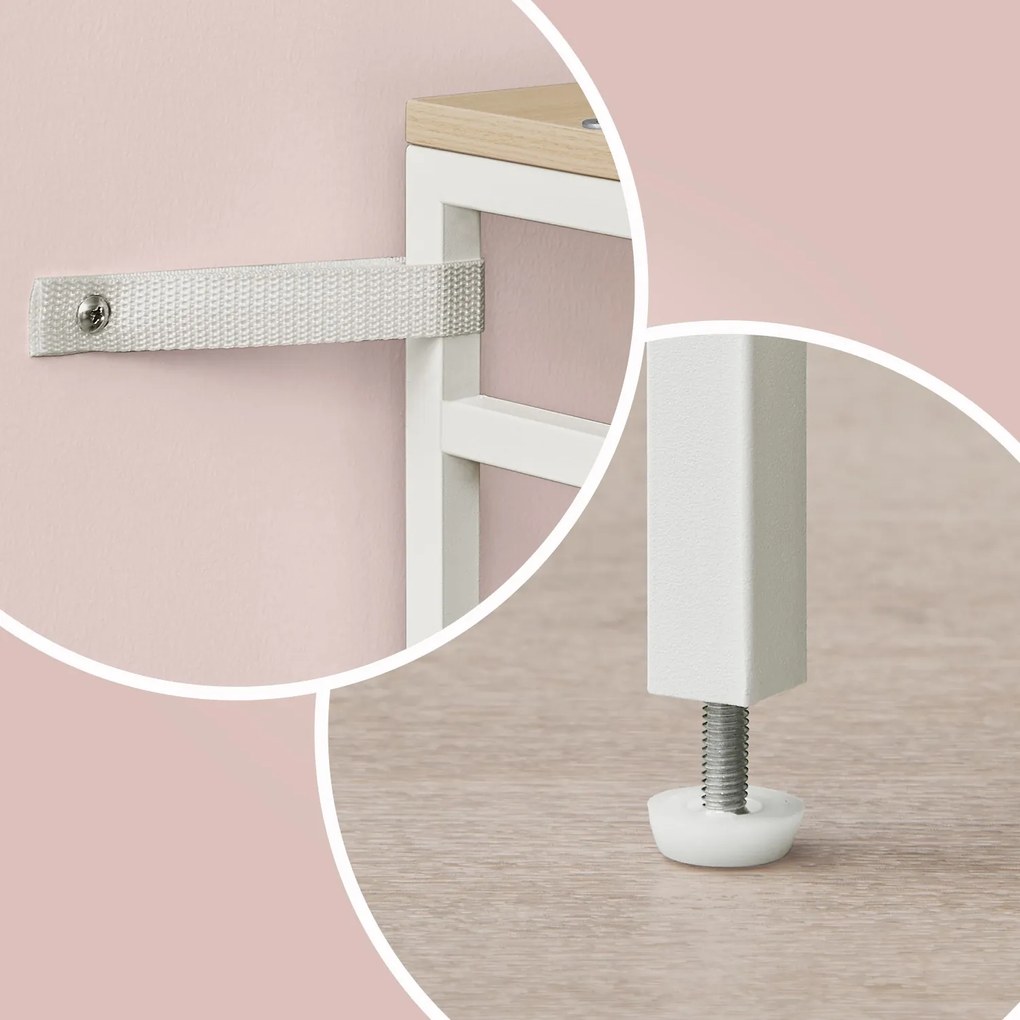 Guarda-roupa aberto 40 x 141 x 180 cm bege + branco