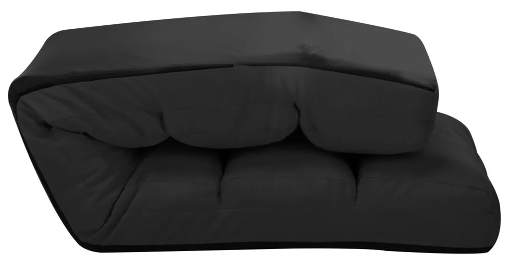 Colchão dobrável couro artificial preto