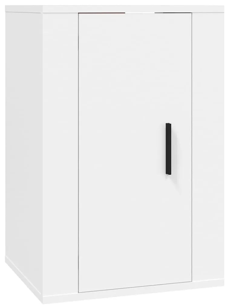 Conjunto móveis de TV 3 pcs madeira processada branco