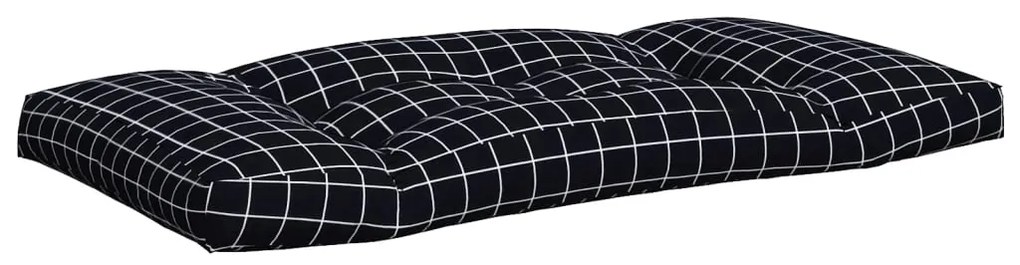 Almofadões p/ paletes 2 pcs tecido oxford padrão xadrez preto