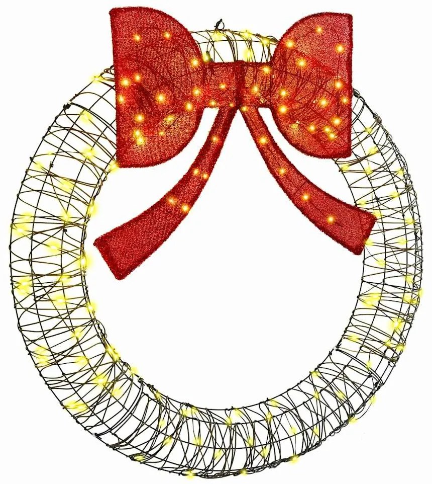 vidaXL Guirlanda com 150 LEDs Branco quente 120 cm Vime