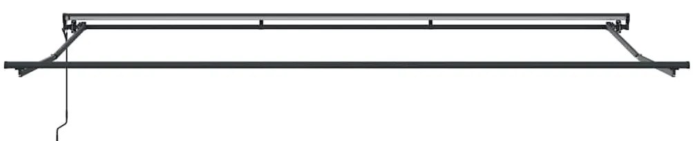 Toldo Retrátil Manual Branco 500x300 cm Tecido e Alumínio