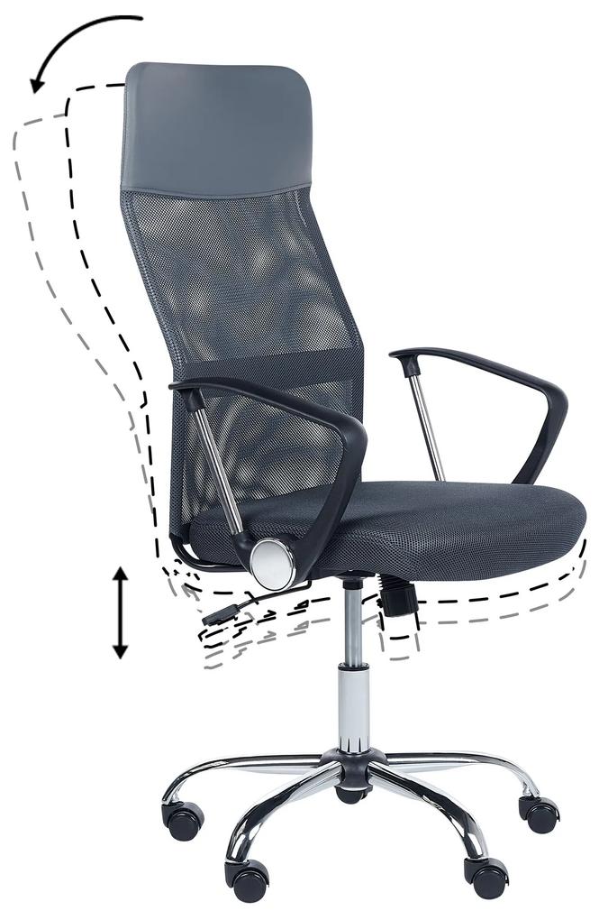 Cadeira de escritório cinzenta DESIGN Beliani