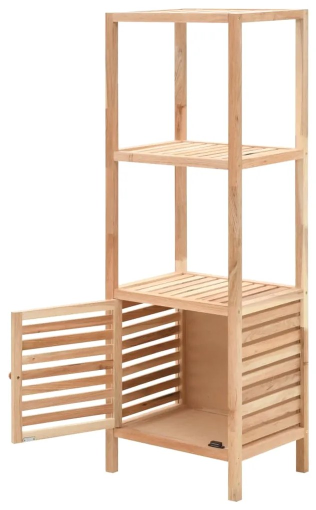 Armário de arrumação para WC nogueira maciça 39,5x35,5x123 cm