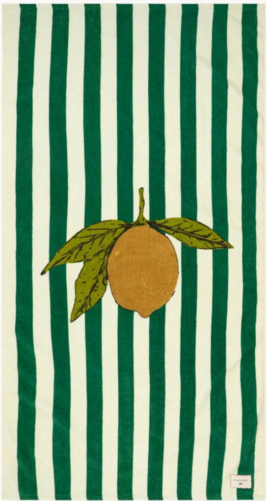 Toalha de praia para criança em algodão orgânico Antique Stripe