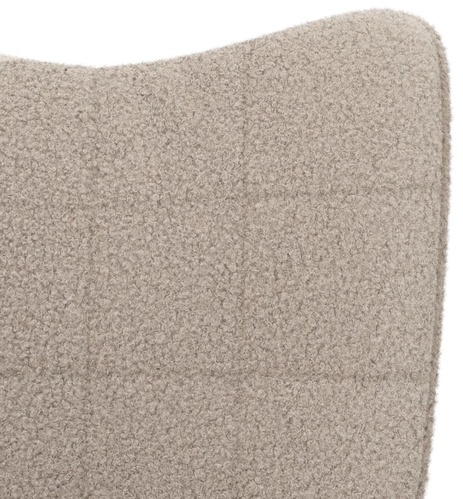 Poltrona Relaxante vidaXL em Tecido Semelhante a Lã Curly Cinza Claro