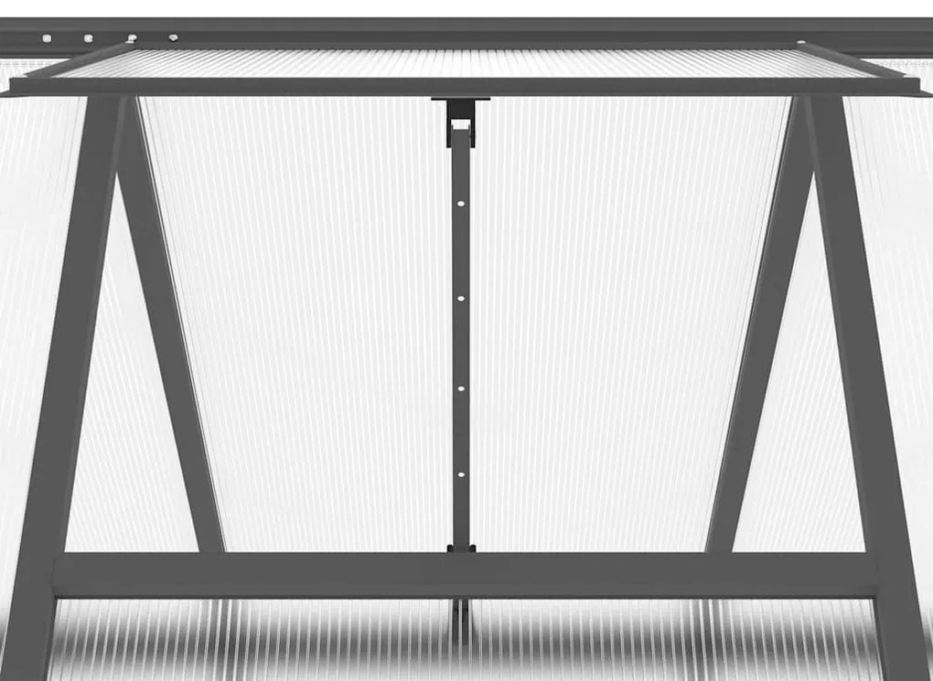 Estufa com estrutura base 224x169x202 cm alumínio antracite