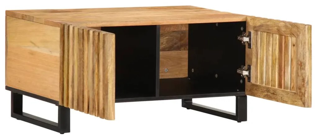 Mesa de centro 80x51x40 cm madeira de mangueira áspera maciça