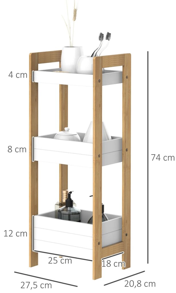 Móvel de Apoio Cristi em Bambú de Casa de Banho - Design Natura