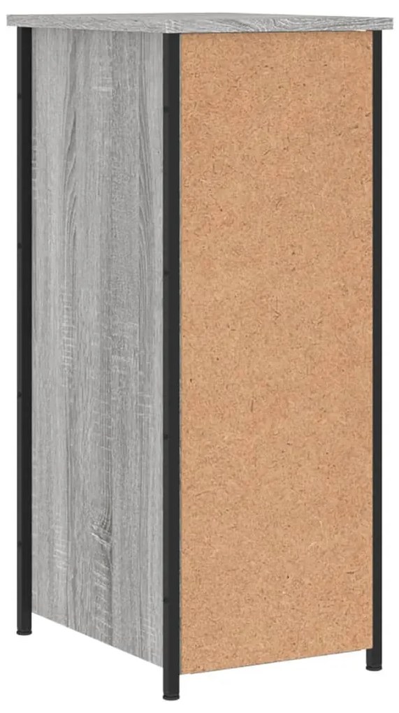 Mesa cabeceira 32x42x80 cm derivados de madeira cinzento sonoma