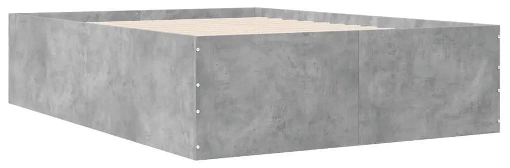 Estrutura de cama 140x200 cm derivados de madeira cinza cimento