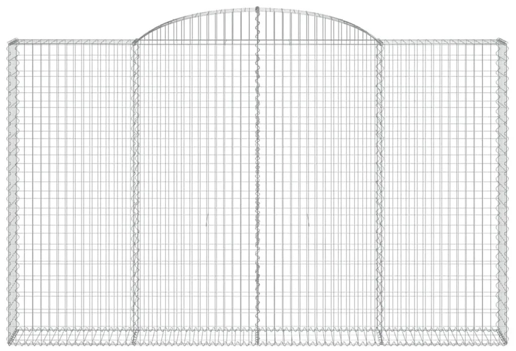 Cestos gabião arqueados 3pcs 300x30x180/200cm ferro galvanizado