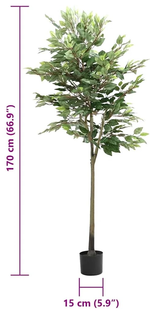 Figueira artificial 756 folhas 170 cm verde
