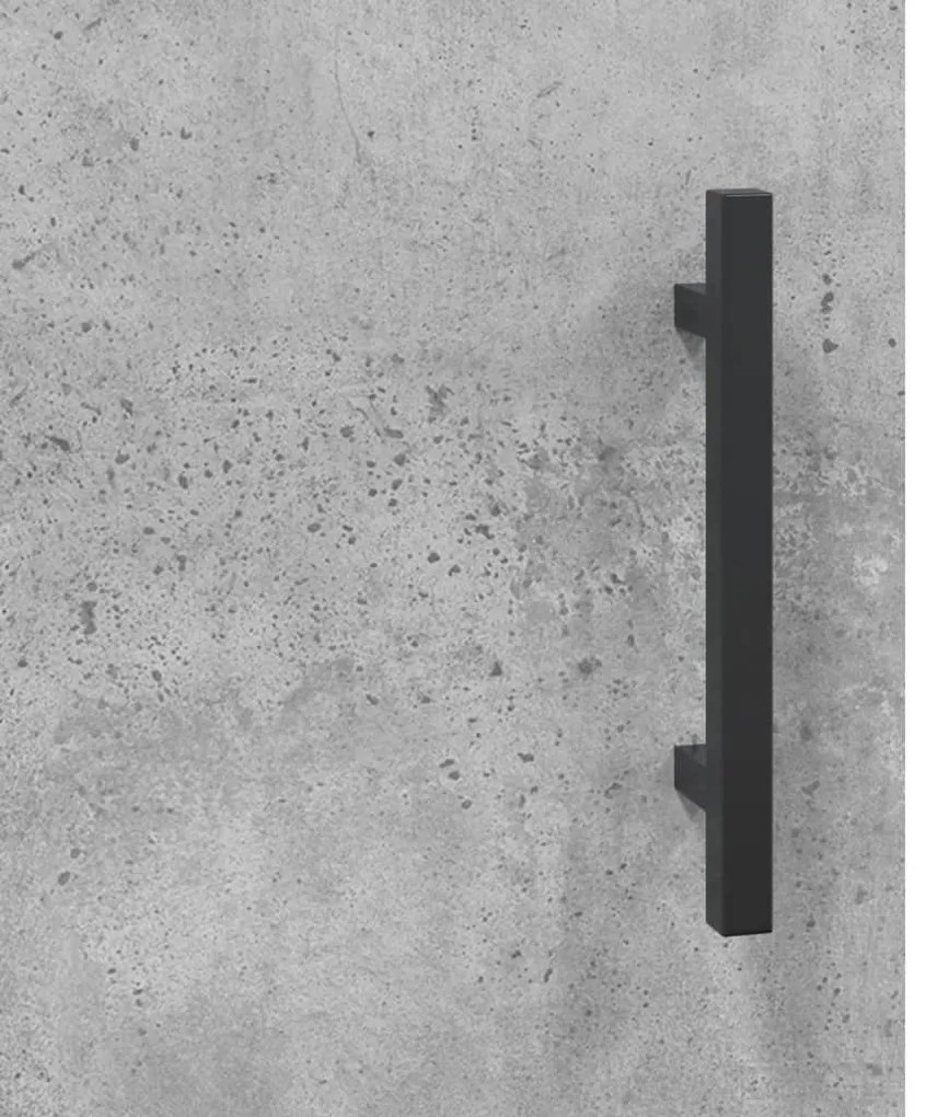 Aparador alto 69,5x31x115 cm derivados de madeira cinza-cimento