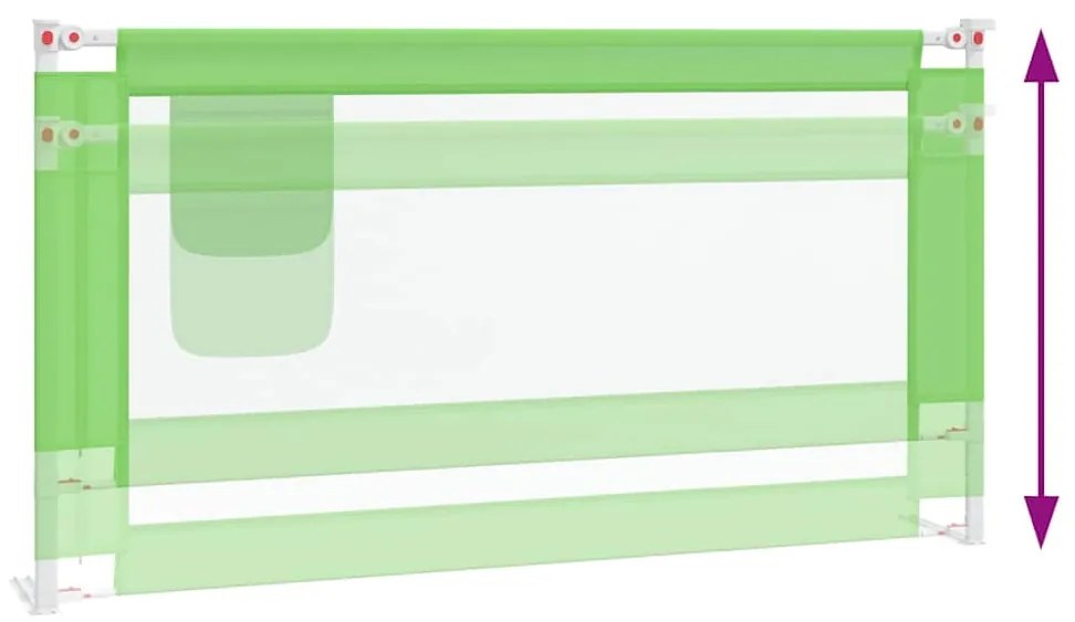 Barra de segurança p/ cama infantil tecido 160x25 cm verde