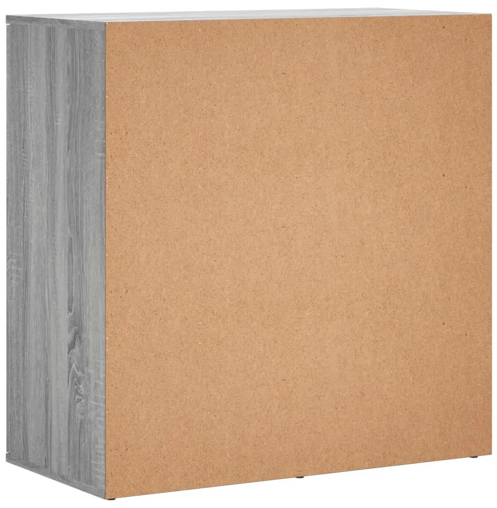 Aparadores 2 pcs 79x38x80 cm derivados madeira cinzento sonoma