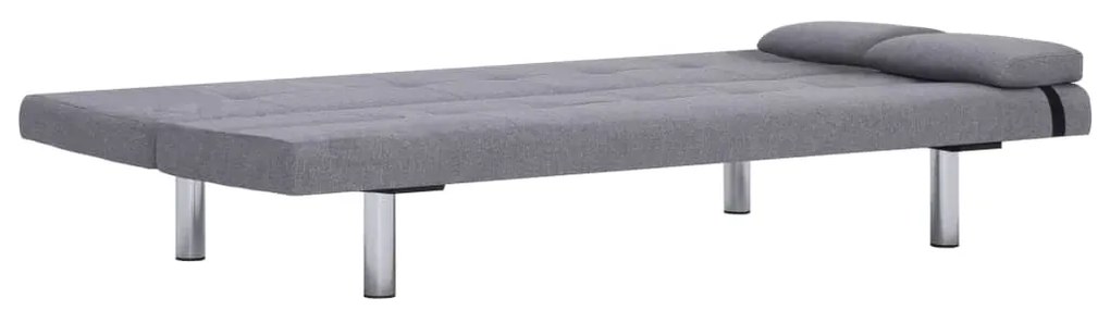 Sofá Cama Vivian - Cor Cinzento Claro - Em Tecido, Estrutura em Madeir
