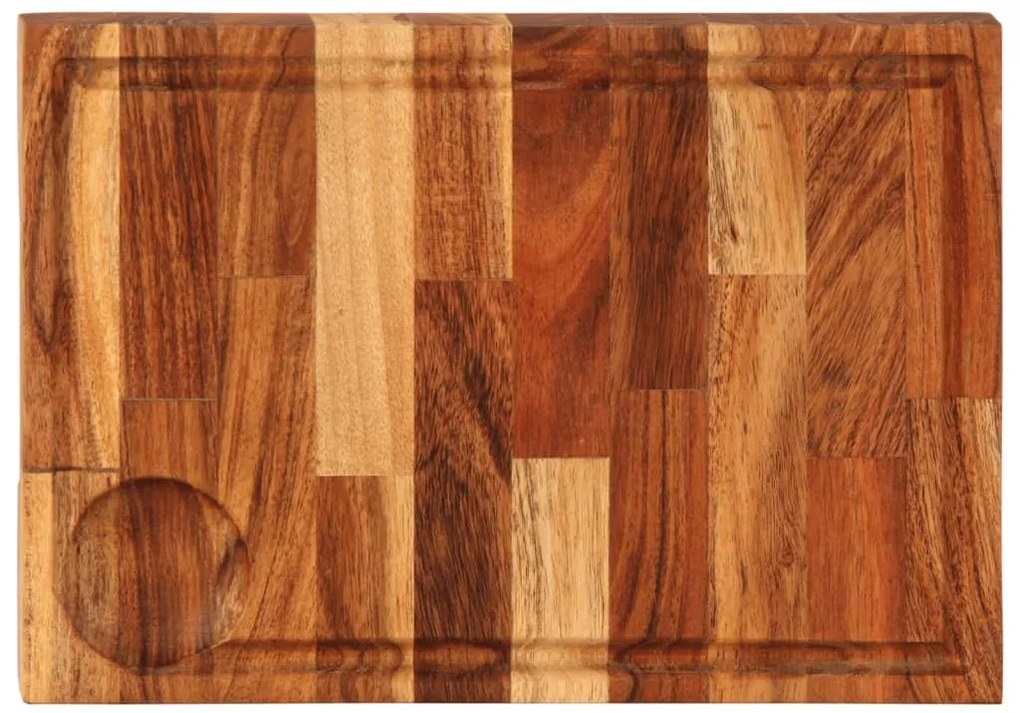 Tábua de cortar 30x21x4 cm madeira de acácia maciça