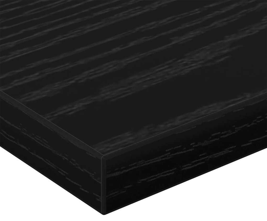 Prateleiras de Parede Carvalho Preto MDF 40 x 10 x 1.5 cm