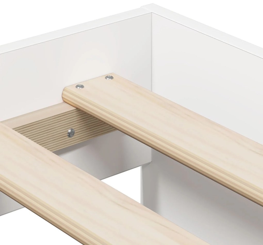 Estrutura de Cama Armazenadora Branca 80x200 cm