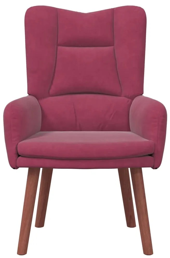 Poltrona Relaxante VidaXL Vermelha de Veludo