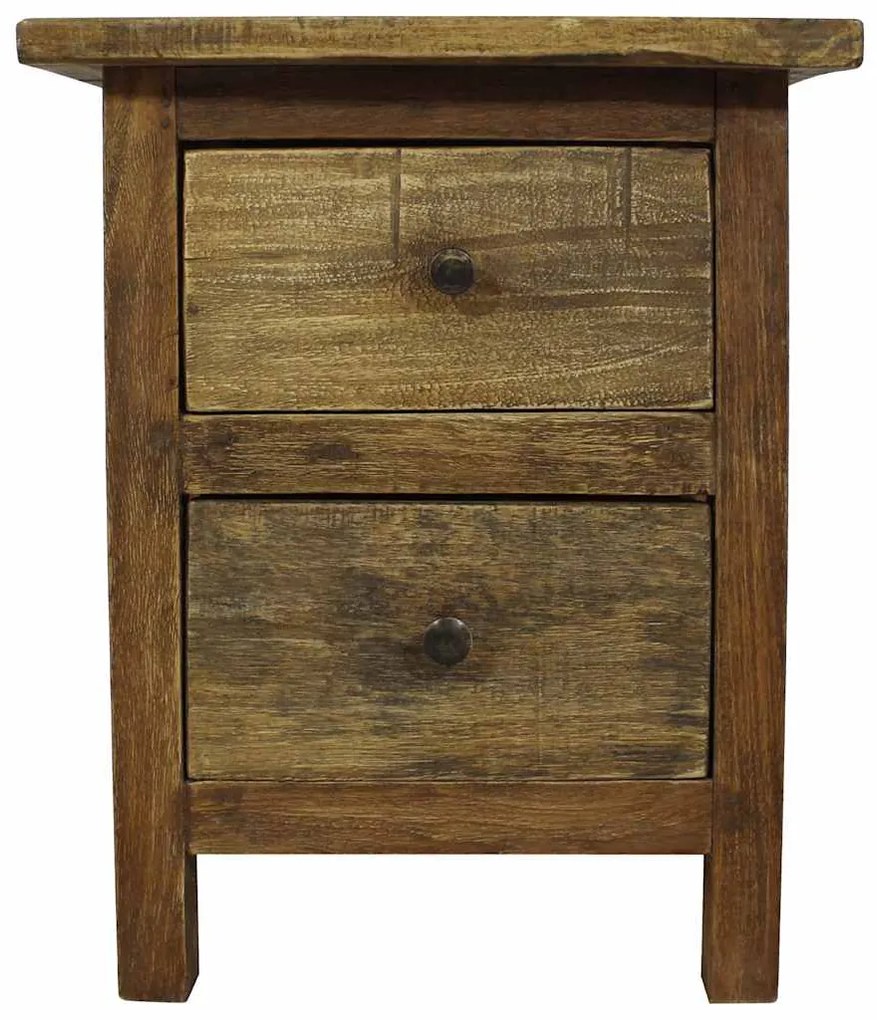 Mesa de cabeceira em madeira de mogno maciça 40x30x51 cm
