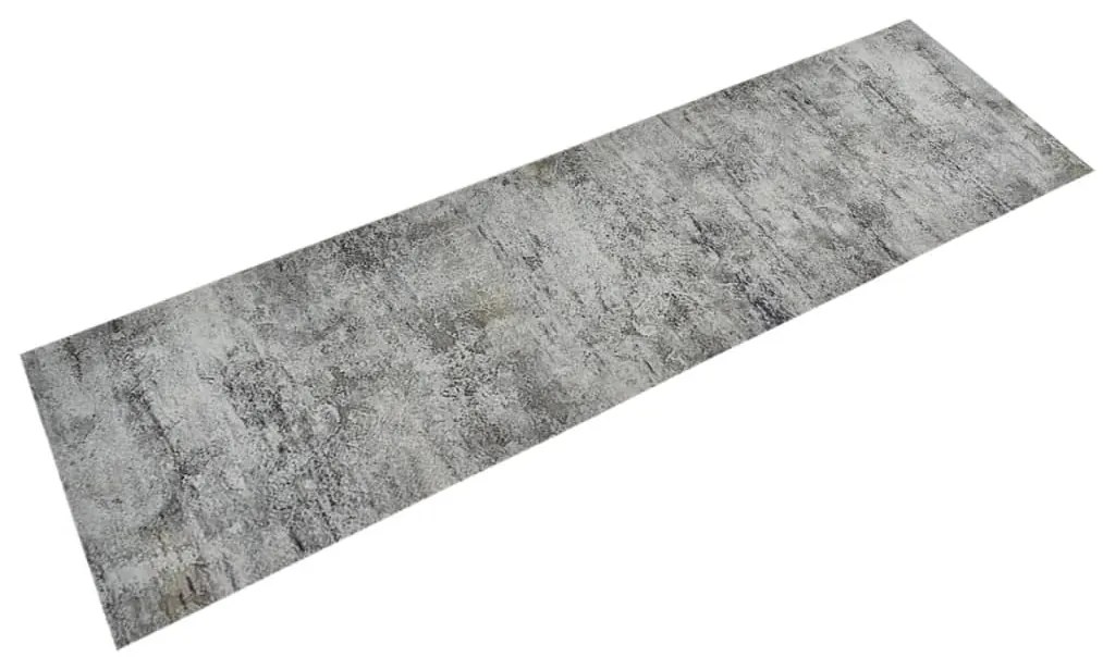vidaXL Tapete de cozinha lavável 45x150 cm veludo padrão betão