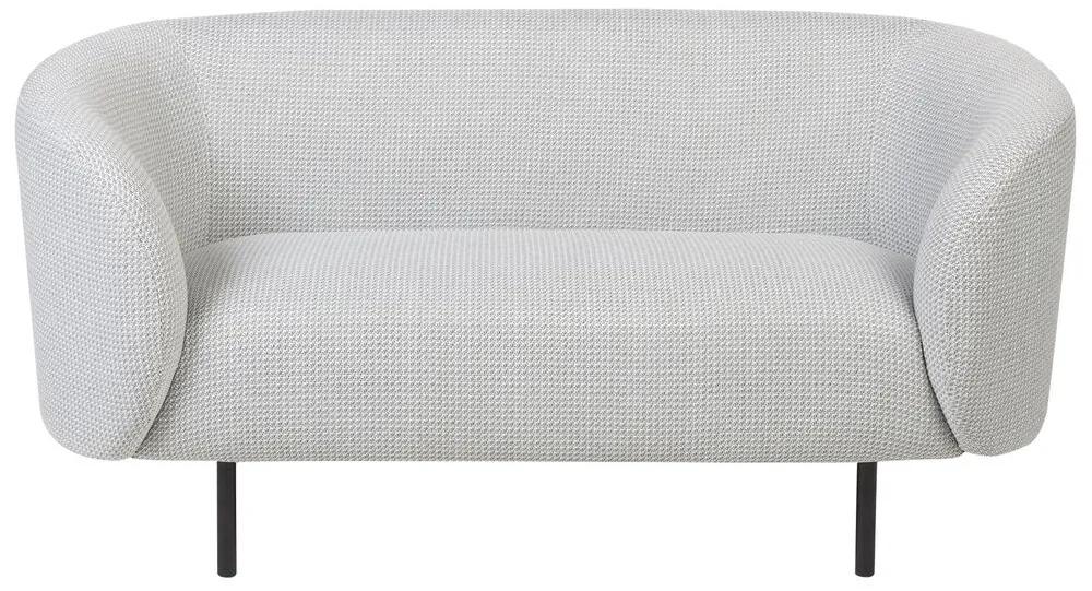 Sofá de 2 lugares em tecido preto e branco LOEN Beliani