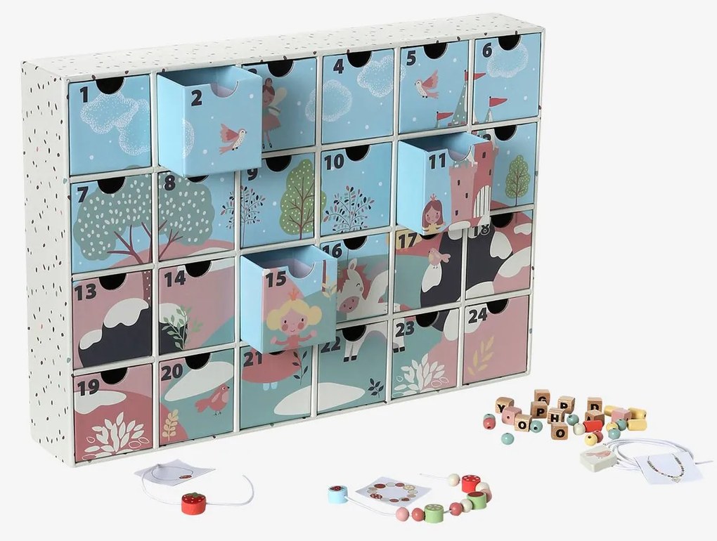 Calendário do Advento com brinquedos, em madeira FSC® cru