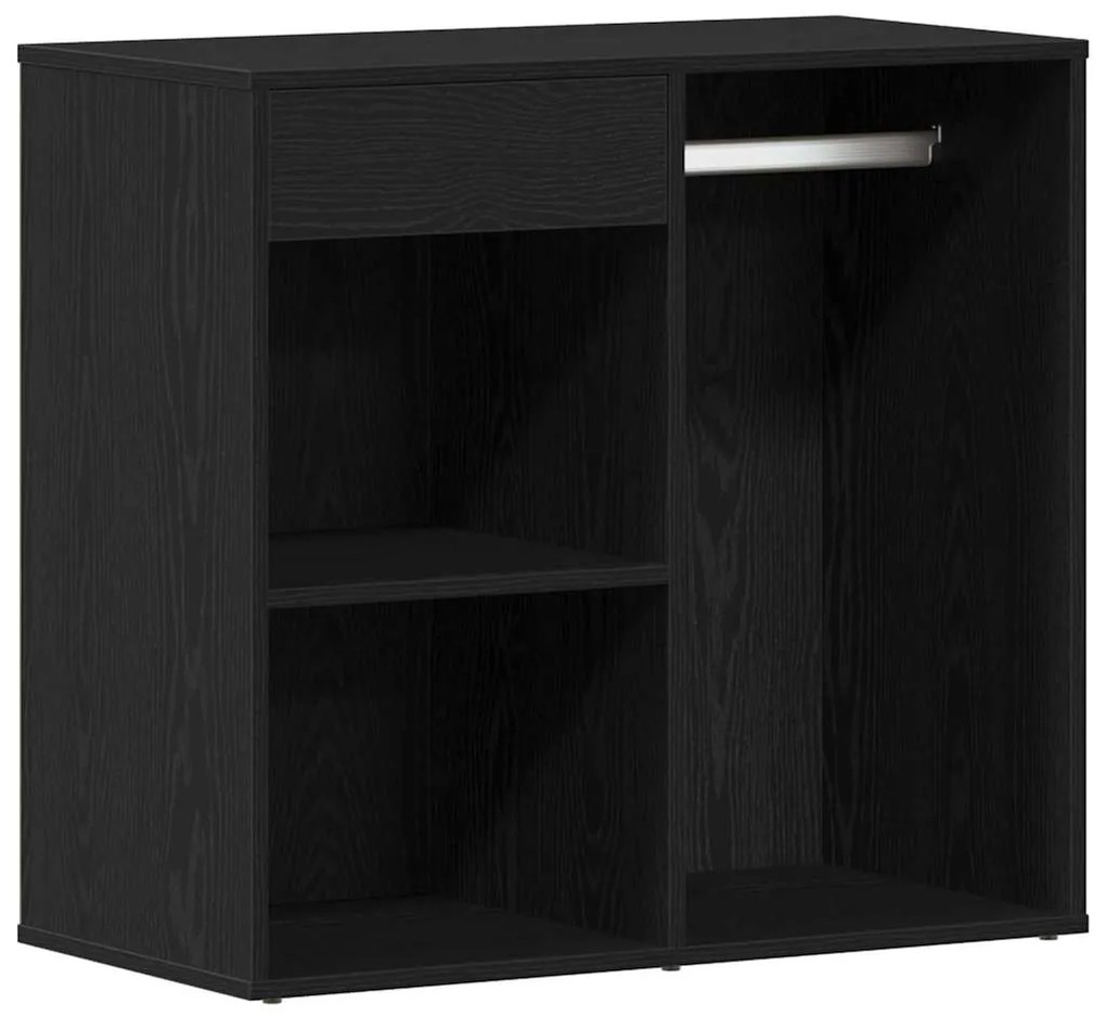 Mesa de Maquiagem com 2 Armários Carvalho Preto Madeira Engenheirada