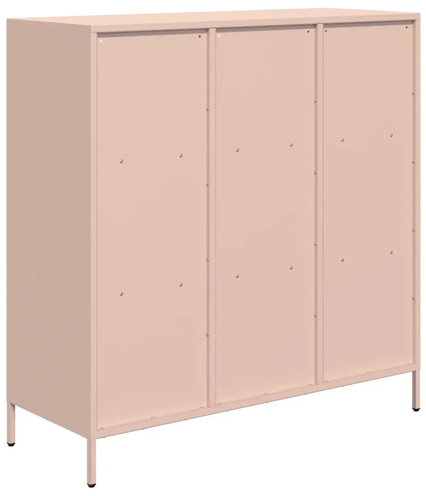 Aparador alto 101,5x39x103,5 cm aço rosa