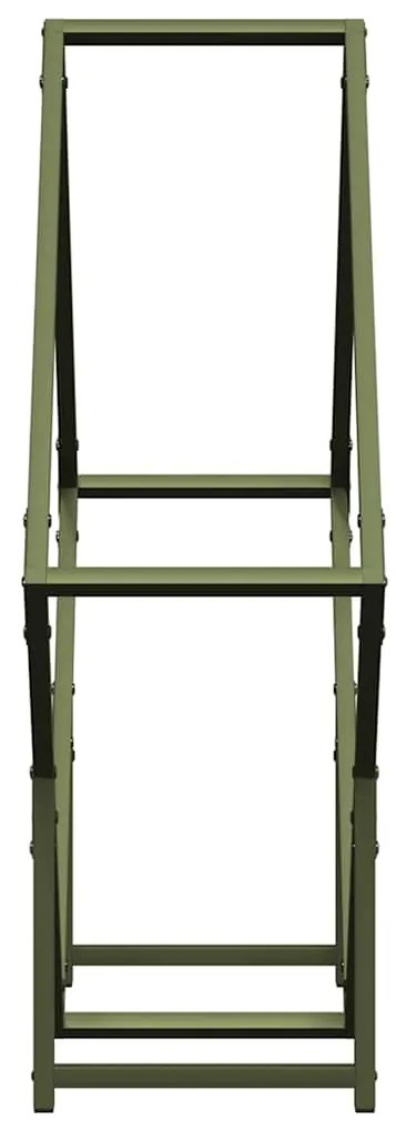Suporte para lenha aço laminado a frio verde azeitona