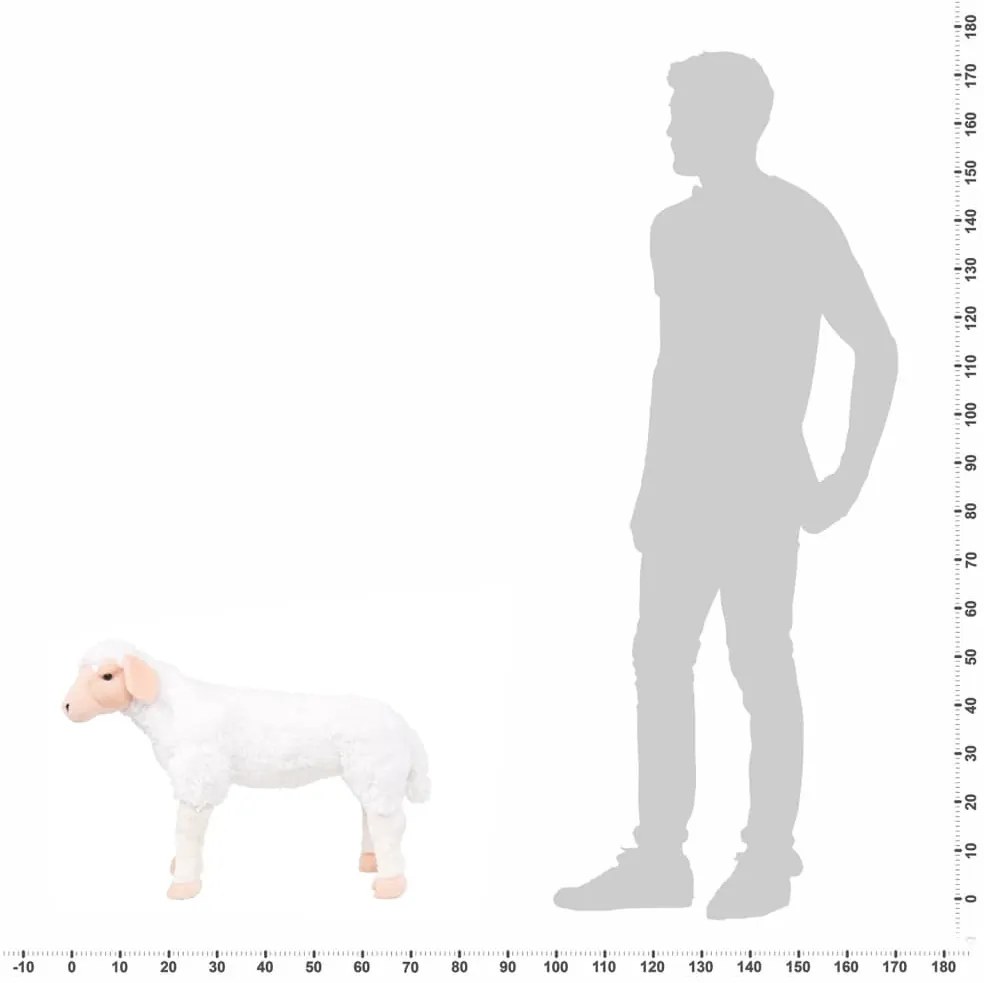 Brinquedo de montar ovelha peluche branco XXL