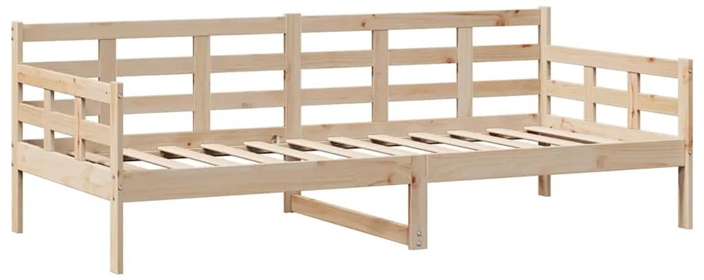 Sofá-cama com gavetas 90x200 cm madeira de pinho maciça