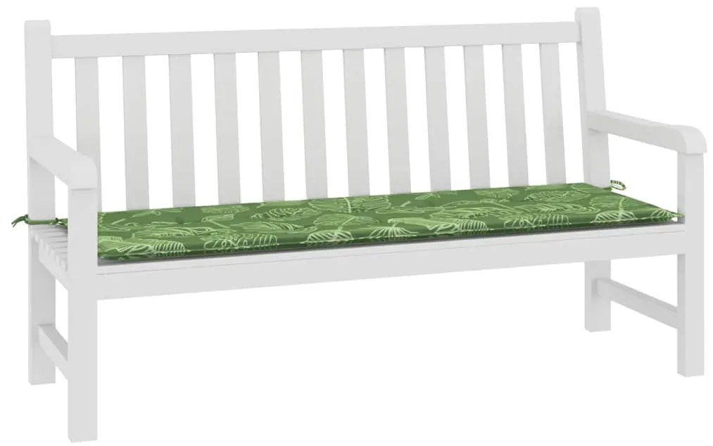 Almofadão banco jardim 150x50x4 cm tecido oxford padrão folhas
