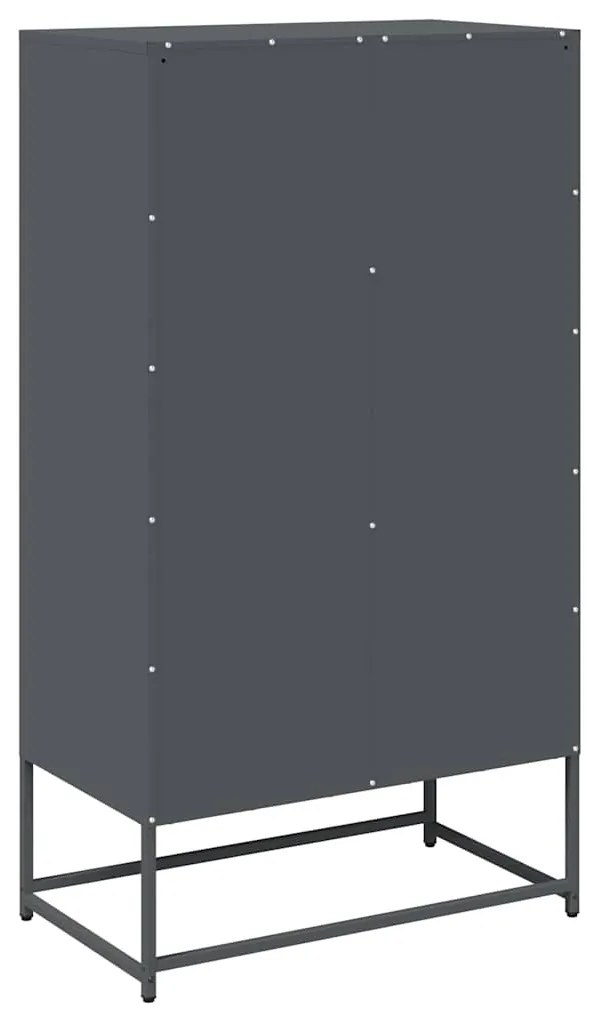 Aparador alto 68x39x123 cm aço antracite
