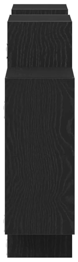 Prateleira de parede 159x18x65 cm deriv. madeira carvalho preto