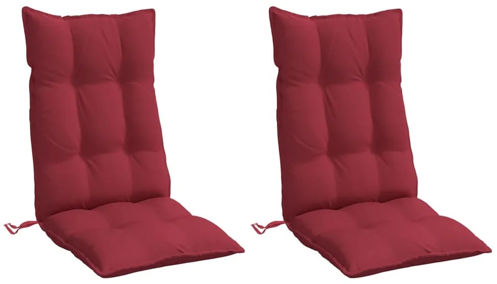 Almofadões p/ cadeira encosto alto 2 pcs oxford vermelho tinto