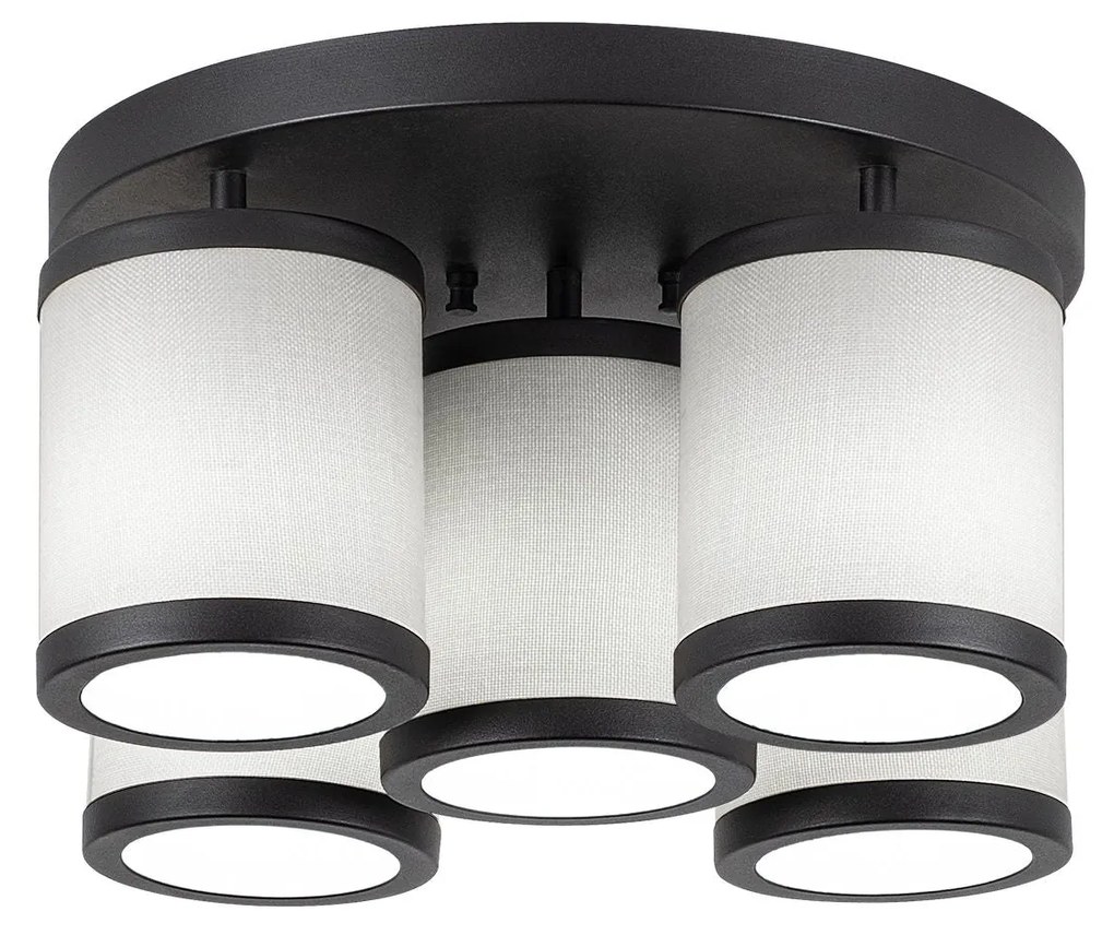 Candeeiro de Teto Way – Preto e Branco – 50 x 50 x 22 cm