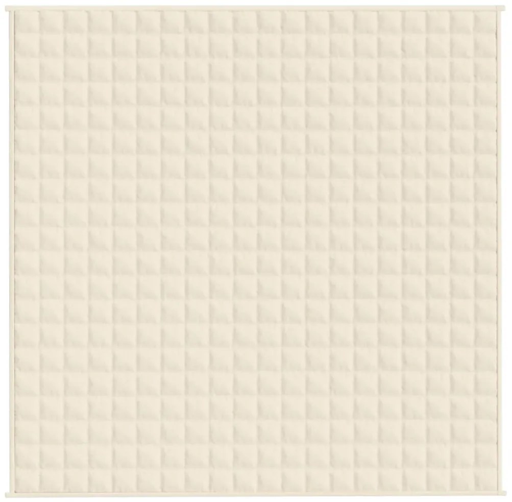 Manta pesada 13 kg 200x200 cm tecido creme-claro